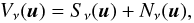 Mathematical equation: \begin{equation} \label{eq:vis} V_\nu({\vec u})=S_\nu({\vec u}) + N_\nu({\vec u}), \end{equation}