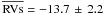 Mathematical equation: \hbox{$\overline{\mathrm{RVs}} = -13.7\,\pm\,2.2$}