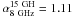 Mathematical equation: \hbox{$\alpha^{\rm 15~GH}_{\rm 8~GHz}=1.11$}