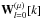 Mathematical equation: \hbox{${\bf W}^{(\mu)}_{l=0}[k]$}