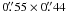 Mathematical equation: \hbox{$0\farcs55\times0\farcs44$}