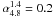 Mathematical equation: \hbox{$\alpha^{1.4}_{4.8} = 0.2$}