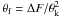 Mathematical equation: \hbox{$\theta_\mathrm{f} = \Delta F/\theta_\mathrm{k}^2$}