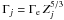 Mathematical equation: \hbox{$\Gamma_j=\Gamme \,Z_j^{5/3}$}