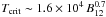 Mathematical equation: \hbox{$T_\mathrm{crit} \sim 1.6\times10^4\,B_{12}^{0.7}$}