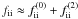 Mathematical equation: \hbox{$f_\mathrm{ii}\approx f_\mathrm{ii}^{(0)}+f_\mathrm{ii}^{(2)}$}