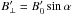 Mathematical equation: \hbox{$B'_{\perp} = B'_0 \sin\alpha$}