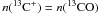 Mathematical equation: \hbox{$n({^{13}\rm C^+})=n({^{13}\rm CO})$}