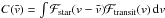Mathematical equation: \hbox{$C(\vx) = \int \Fstar(v-\vx) {\cal F}_{\rm transit}(v)\,{\rm d}v$}