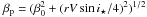 Mathematical equation: \hbox{$\beta_{\rm p} = (\beta_0^2+(r V\sin i_\star/4)^2)^{1/2}$}