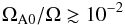 Mathematical equation: \begin{equation} \Omegaaz/\Omega \gtrsim 10^{-2} \label{eq:crit001} \end{equation}