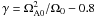Mathematical equation: \hbox{$\gamma = \Omegaaz^2/\Omegaz -0.8$}