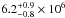 Mathematical equation: \hbox{$6.2^{+0.9}_{-0.8}\times 10^6$}