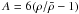 Mathematical equation: \hbox{$A=6(\rho/\bar{\rho}-1)$}