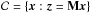 Mathematical equation: \hbox{$\cC=\{\cmb: \obs = \mask \cmb\}$}