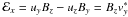 Mathematical equation: \hbox{$\mathcal{E}_x=u_yB_z-u_zB_y=B_z v_y^*$}