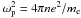 Mathematical equation: \hbox{$\omega_\mathrm{p}^2=4\pi n e^2/m_\mathrm{e}$}
