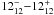 Mathematical equation: \hbox{$12_{12}^-{-}12_{12}^+$}