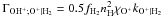 Mathematical equation: \hbox{$\Gamma_{\mathrm{OH^+;O^+|H_2}}= 0.5 f_{\mathrm{H_2}} n_{\mathrm{H}}^2 \chi_{\mathrm{O^+}} k_{\mathrm{O^+|H_2}}$}