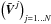 Mathematical equation: \hbox{$\left(\tilde{\vect{V}}^j \right)_{j=1 \ldots N}$}