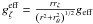 Mathematical equation: \hbox{$g_{\zeta}^{\mathrm{eff}}=\frac{r\rz} {\left(r^2+\rt^2\right)^{1/2}} \geff$}