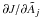 Mathematical equation: \hbox{$\partial J/\partial \tilde{A}_j$}