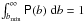 Mathematical equation: \hbox{$\int_{b_{\rm min}}^{\infty} \pb (b) \;\rmd b =1$}