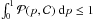 Mathematical equation: \hbox{$\int_0^1 \pp (p,\cha ) \;\rmd p \leq 1$}