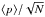 Mathematical equation: \hbox{$\langle p\rangle /\sqrt{N}$}