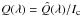 Mathematical equation: \hbox{${Q}(\lambda)=\hat{{Q}}(\lambda)/{I}_{\rm{c}}$}