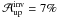 Mathematical equation: \hbox{$\mathcal{A}^{\rm{inv}}_{{\rm{up}}}=7\%$}