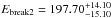 Mathematical equation: \hbox{$E_{\rm break2} = 197.70^{+14.10}_{-15.10}$}