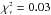 Mathematical equation: \hbox{$\chi^{\scriptscriptstyle 2}_{\scriptscriptstyle \nu}=0.03$}
