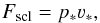 Mathematical equation: \begin{equation} F_{\rm scl}=p_{\ast}{\varv_{\ast}}, \label{fscl} \end{equation}