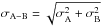Mathematical equation: \hbox{$\sigma_\mathrm{A-B} = \sqrt{\sigma_\mathrm{A}^{2} + \sigma_\mathrm{B}^{2} }$}