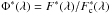 Mathematical equation: \hbox{$\Phi^*(\lambda)=F^*(\lambda)/F^*_{\rm c}(\lambda)$}