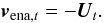 Mathematical equation: \begin{equation} \vec{v}_{{\rm ena},t} = -\vec{U}_t. \label{eq-tangents} \end{equation}