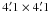 Mathematical equation: \hbox{$4\farcm1 \times 4\farcm1$}