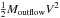 Mathematical equation: \hbox{$\frac{1}{2}M_{\rm{outflow}}V^2$}