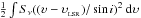 Mathematical equation: \hbox{$\frac{1}{2}\int S_{\nu} ((\upsilon - \upsilon_{_{\rm LSR}})/\sin{i})^2 ~{\rm d}\upsilon$}