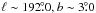 Mathematical equation: \hbox{$\ell \sim 192\fdg0, b \sim 3\fdg0$}