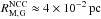 Mathematical equation: \hbox{$R_{\rm M,G}^{\rm NCC} \approx 4\times 10^{-2}\,\rm pc$}