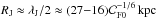 Mathematical equation: \hbox{$R_{\rm J}\approx \lambda_{\rm J}/2 \approx (27{-}16) {\cal C}_{\rm F 0}^{-1/6}\rm \,kpc$}