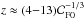 Mathematical equation: \hbox{$z\approx (4{-}13){\cal C}_{\rm F 0}^{-1/3}$}