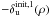 Mathematical equation: \hbox{$-\delta_{\rm u}^{\rm init,1}(\rho)$}