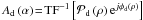 Mathematical equation: \hbox{$A_{\rm d} \Paren{\alpha} \! =\! \text{TF}^{-1}\Brack{ \mathcal{P}_{\rm d} \Paren{\rho} {\rm e}^{j\phi_{\rm d} \Paren{\rho} }}$}