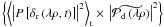 Mathematical equation: \hbox{$\Brace{\moy{\abs{P\Brack{\delta_{\rm r} \Paren{\lambda \rho,t}}}^2}_{\rm t} \times\, \abs{\wt{\mathcal{P}_{\rm d}\Paren{\lambda \rho}}}^2} $}