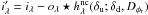 Mathematical equation: \hbox{$i'_\lambda = i_\lambda - o_\lambda \star h_\lambda^{\rm nc}(\delta_{\rm u}; \delta_{\rm d}, D_{\phi_{\rm r}})$}