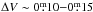 Mathematical equation: \hbox{$\Delta V \sim \linebreak 0\fm10{-}0\fm15$}