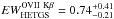 Mathematical equation: \hbox{$EW_{\rm HETGS} ^{\rm OVII~K\beta}=0.74 ^{+0.41} _{-0.21}$}